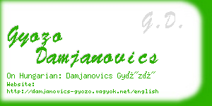 gyozo damjanovics business card